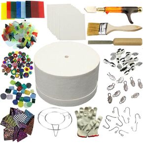 WICAND Microwave Kiln Fusing Glass for Making DIY Jewelry Tools 15pcs Set in Saudi Arabia