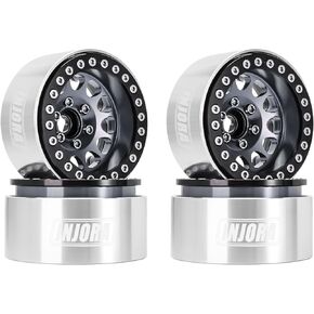 INJORA 1.9 Beadlock عجلة طبق عميق إزاحة سلبية 10.4 مم حافة عجلة لـ 1/10 RC Crawler Auto Axial SCX10 90046 AXI03007 TRX4 VS4-10 Gen8 MST CFX (أسود ورمادي) in Saudi Arabia