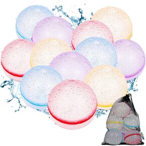 بالونات مياه قابلة لإعادة الاستخدام من SOPPYCID، بالونات مياه مغناطيسية ذاتية الغلق سريعة التعبئة، بالونات مياه سيليكون خالية من اللاتكس، لا يمكن التقاطها بعد ألعاب القتال المائية، ألعاب صيفية للأطفال البالغين (كلاسيكية - 18 قطعة) in Kuwait