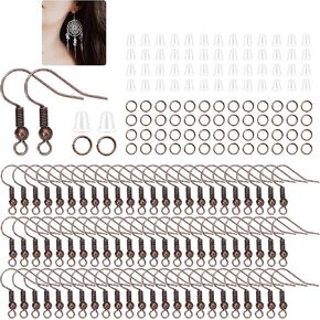 600Pcs Hypoallergenic Earring Hooks, Gold Earring Making Kit, with Earring Backs and Jump Rings for Jewelry Making (Gold) in Saudi Arabia