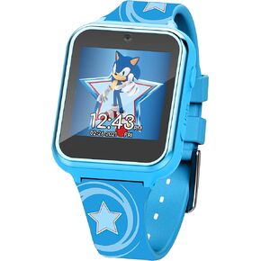 Sonic the Hedgehog Kids Smart Watch - Interactive Touchscreen with Games, Selfie Camera, Step Tracker, Alarm, and Printed Silicone Strap - Fits Wrists 5.5" to 8.0" in Kuwait