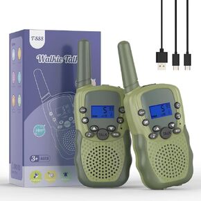 Selieve Walkie Talkies for Kids, Rechargeable Kids Toy for 3 4 5 6 7 8 Year Old Boys Girls, Walkie Talkies Long Range with 22 Channels for Outdoor Adventures, Camping, Hiking Navy Blue
