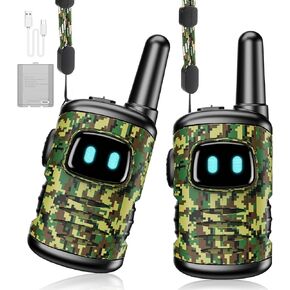 Toys for 3-8 Year Old Boys: Mini Rechargeable Walkies Talkies with Lanyard 2 Pack Christmas Birthday Gifts for 3 4 5 6 Year Old Boys Camping Outdoor Toys for 3 4 5 6-8 Year Old Boy Stocking Stuffer in Kuwait