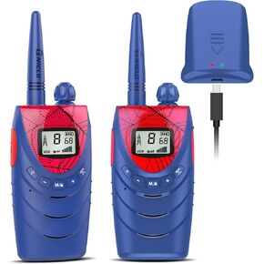 Rechargeable Walkie Talkies for Kids, 22 Channels FRS Walkie Talkies, Long Range Kids Walkie Talkies for Boys/Girls Toys Gifts,Outdoor Activities, Camping, Hiking - 2 Pack