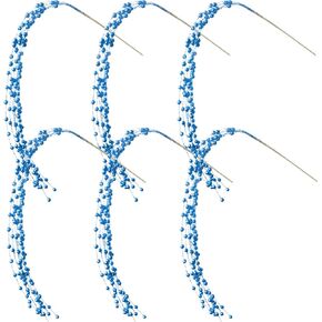 بريق عيد الميلاد يختار بخاخ مجموعة من 6 بريق الاصطناعي التوت ينبع الزخرفية الأغصان يختار التوت لامعة لشجرة عيد الميلاد حشو فروع أكاليل أكاليل لوازم الحرف ديكور المنزل (6، أبيض) in Kuwait
