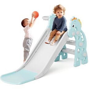 67i Slide for Toddlers 1-3, 46.8 in Slide with Basketball Hoop (Pink) in Saudi Arabia