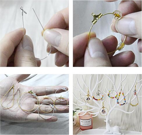XKCWXY 483Pcs Earring Making Kit with Beading Hoops and Earring Findings in Kuwait