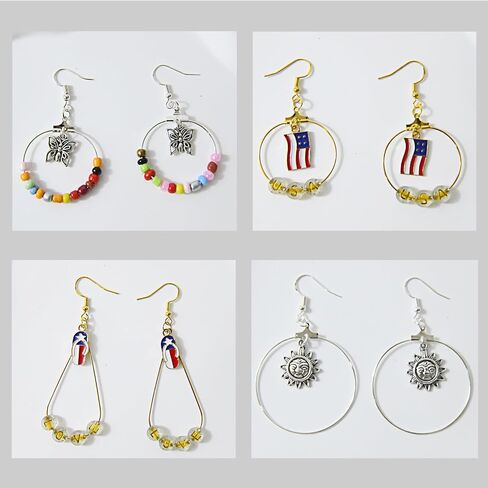 XKCWXY 483Pcs Earring Making Kit with Beading Hoops and Earring Findings in Kuwait