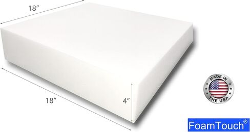 FoamTouch Upholstery Foam Cushion High Density 6" Height x 18" Width x 18" Length… in Kuwait