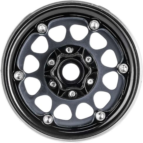 INJORA 1.9 Beadlock عجلة طبق عميق إزاحة سلبية 10.4 مم حافة عجلة لـ 1/10 RC Crawler Auto Axial SCX10 90046 AXI03007 TRX4 VS4-10 Gen8 MST CFX (أسود ورمادي) in Saudi Arabia