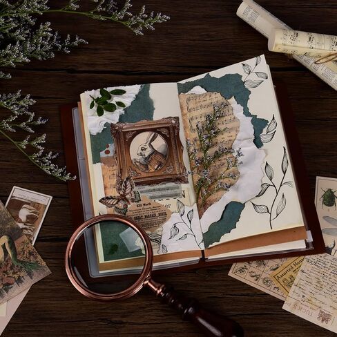 ANERZA 531 PCS Vintage Scrapbooking Supplies Stickers, Aesthetic Scrapbook Paper Art Journaling Kit for Bullet Journals, Ephemera for Junk Journal, Washi Stickers, Cottagecore Decoupage for Adults in Kuwait