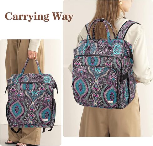 LoDrid Knitting Bag Backpack with Three Oversized Grommets, Travel Yarn Bag with Steel Frame Top, Crochet Organizer for Crochet Hooks, Knitting Needles, and Other Accessories, Black, Bag Only in Kuwait