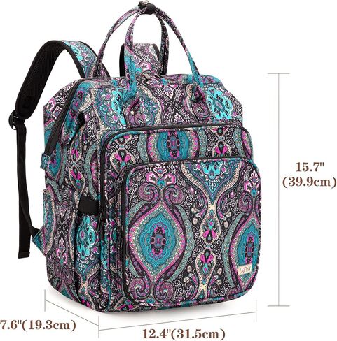 LoDrid Knitting Bag Backpack with Three Oversized Grommets, Travel Yarn Bag with Steel Frame Top, Crochet Organizer for Crochet Hooks, Knitting Needles, and Other Accessories, Black, Bag Only in Kuwait