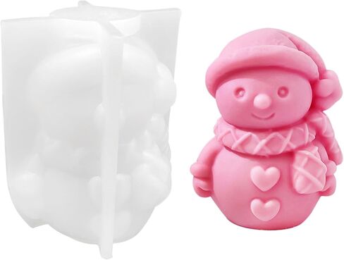 Christmas Candle Mold for Candle Making, 3D Silicone Mold for Resin Casting DIY Plaster Polymer Clay Home Decoration (Merry Christmas) in Saudi Arabia
