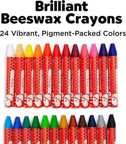 Faber-Castell Beeswax Crayons in Durable Storage Case, 12 Vibrant Colors in Kuwait
