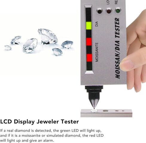 Orenic Diamond Tester,Diamond Tester Pen, LCD Display Diamond Tester,Moissanite Pen Jeweler Tester Tool with LED Indicator,Accurate Diamond Test Pen for Professional Jewelers in Kuwait