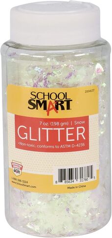 School Smart Craft Glitter, 7 Ounce Jar, Snow in Saudi Arabia