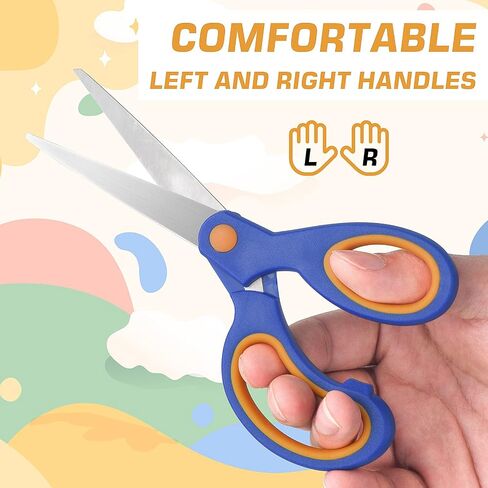 ELECKEY Scissors for School Kids Student, Kids Scissors 36 Count Bulk Set Teacher Pack(Rounded-tip, Blunt), 5 Inch in Kuwait