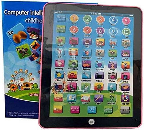 Kids Learning Pad Fun Kids Tablet Touch and Learn Phone Learning Games Early Child Development Toy for Number Learning, Learning ABCs, Spelling, Animal Game Melodies Educational Toy in Kuwait