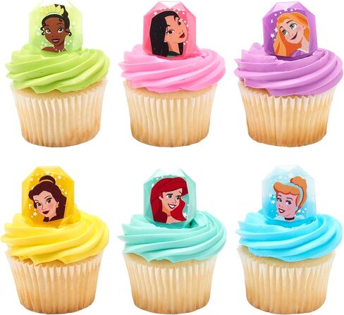 قطعة علوية للكيك من DecoSet® Disney Princess One Upon a Moment، مجموعة ديكورات مكونة من 3 قطع مع مجسمات أورورا وبيلي وسندريلا التي يمكن تجميعها لساعات من المرح بعد الحفل in Kuwait
