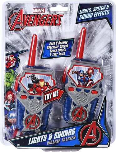 eKids Avengers Endgame FRS أجهزة اتصال لاسلكية للأطفال، أجهزة راديو ثنائية الاتجاه مع أضواء وأصوات، ألعاب داخلية وخارجية لمحبي هدايا Marvel للأولاد in Kuwait