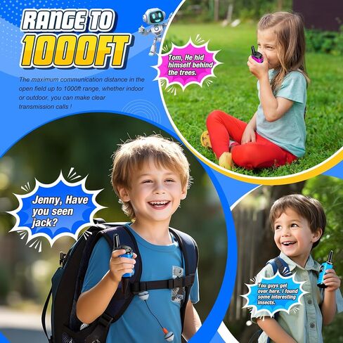 Kids Walkie Talkies Toys for Boys: DASTION-99 Mini Robots Walkies Talkies Christmas Birthday Gifts for 3 4 5 6 Year Old Boys Girls Toys for 3-6 Year Old Boy Girl Stocking Stuffers for Kids 3 Pack in Kuwait