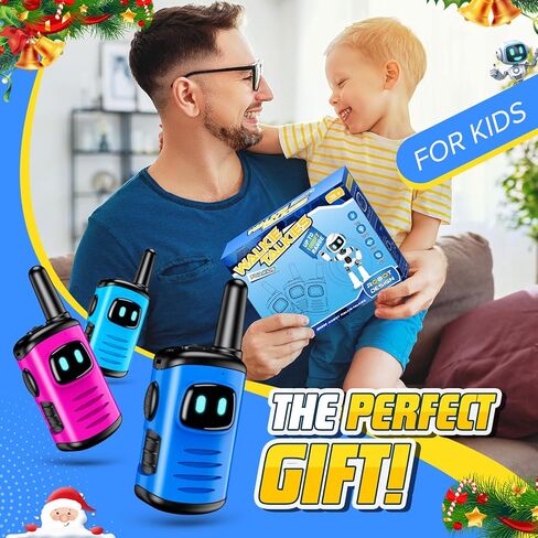 Kids Walkie Talkies Toys for Boys: DASTION-99 Mini Robots Walkies Talkies Christmas Birthday Gifts for 3 4 5 6 Year Old Boys Girls Toys for 3-6 Year Old Boy Girl Stocking Stuffers for Kids 3 Pack in Kuwait
