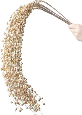 بريق عيد الميلاد يختار بخاخ مجموعة من 6 بريق الاصطناعي التوت ينبع الزخرفية الأغصان يختار التوت لامعة لشجرة عيد الميلاد حشو فروع أكاليل أكاليل لوازم الحرف ديكور المنزل (6، أبيض) in Kuwait