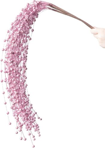 بريق عيد الميلاد يختار بخاخ مجموعة من 6 بريق الاصطناعي التوت ينبع الزخرفية الأغصان يختار التوت لامعة لشجرة عيد الميلاد حشو فروع أكاليل أكاليل لوازم الحرف ديكور المنزل (6، أبيض) in Kuwait