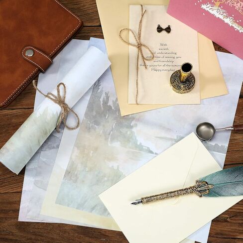 60 Sheets Stationary Papers 12 Scenic Watercolor Styles Writing Stationary Papers Letter, Double Sided Writing Paper, 8.5 x 11 Inches in Kuwait