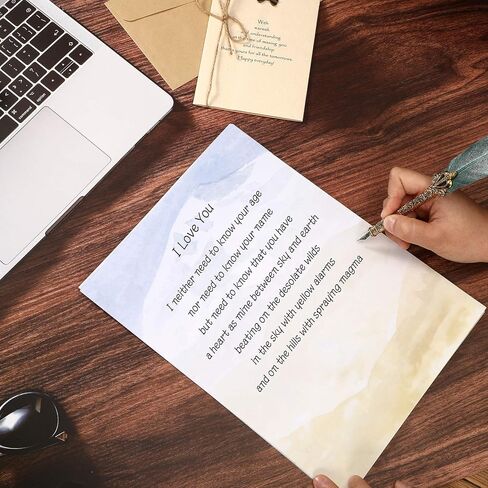 60 Sheets Stationary Papers 12 Scenic Watercolor Styles Writing Stationary Papers Letter, Double Sided Writing Paper, 8.5 x 11 Inches in Kuwait