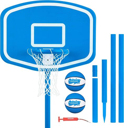 GoSports Splash Hoop UP Above Ground Pool Hoop Basketball Game with 2 Pool Basketballs and Pump in Saudi Arabia