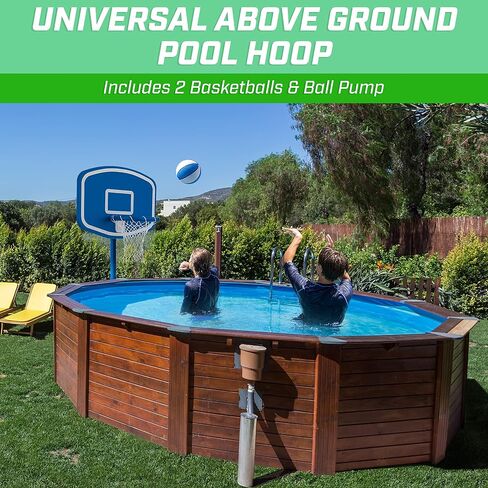GoSports Splash Hoop UP Above Ground Pool Hoop Basketball Game with 2 Pool Basketballs and Pump in Saudi Arabia