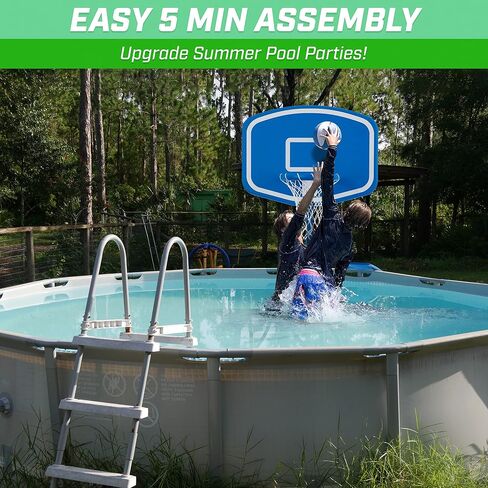 GoSports Splash Hoop UP Above Ground Pool Hoop Basketball Game with 2 Pool Basketballs and Pump in Saudi Arabia