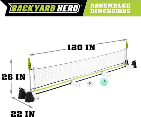Backyard Hero Multiple Family Outdoor Sports Game Collection, Connect Four-in-a-Row, Target Bag Toss, Combo Game Sets, Pool Volleyball, Perfect for Birthday Parties in Kuwait