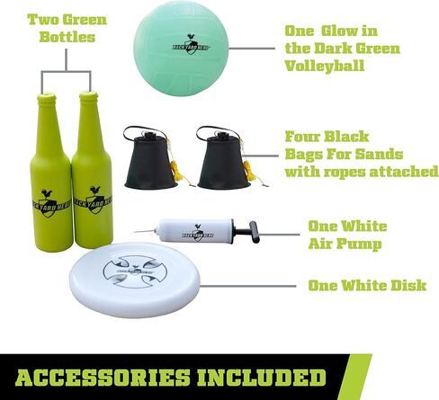 Backyard Hero Multiple Family Outdoor Sports Game Collection, Connect Four-in-a-Row, Target Bag Toss, Combo Game Sets, Pool Volleyball, Perfect for Birthday Parties in Kuwait