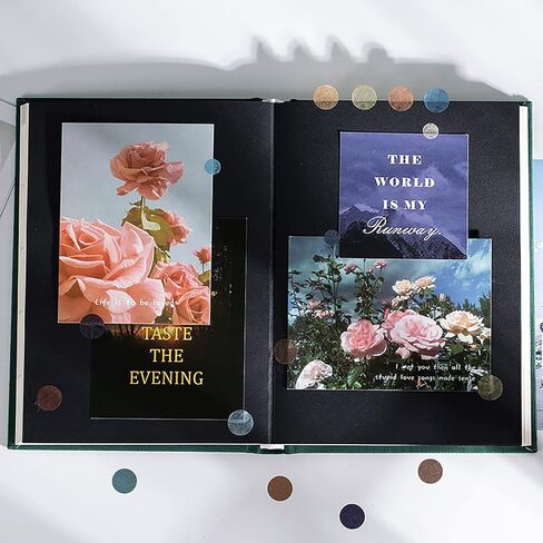 PUDIS 100 Sheet Washi Dots Stickers Scrapbook Stickers Colorful Decorative Journal Sticker Decoration Labels for DIY Journal Planner Scrapbooking Album Journal Supplies (100 Sheets) in Kuwait