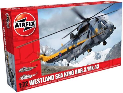 Airfix Westland Sea King HAR.3/ MK 43 1:72 Military Helicopter Plastic Model Kit A04063, Multicolor in Kuwait