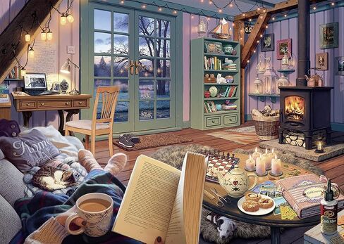 Ravensburger The Cosy Shed (1000 Piece Version of Cozy Retreat) Jigsaw Puzzle for Adults - Every Piece is Unique, Softclick Technology Means Pieces Fit Together Perfectly in Kuwait