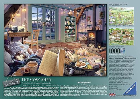 Ravensburger The Cosy Shed (1000 Piece Version of Cozy Retreat) Jigsaw Puzzle for Adults - Every Piece is Unique, Softclick Technology Means Pieces Fit Together Perfectly in Kuwait
