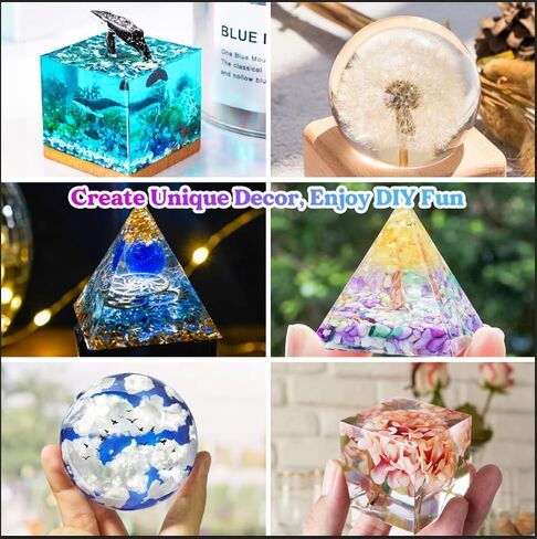 LET'S RESIN Rectangle Silicone Resin Molds, 3 pcs Large Resin Molds Wooden Support, Deep Epoxy Resin Molds for Flowers Preservation, Insect Specimen, Christmas Home Décor, DIY Resin Art Crafts Gift in Kuwait