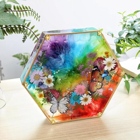 LET'S RESIN Rectangle Silicone Resin Molds, 3 pcs Large Resin Molds Wooden Support, Deep Epoxy Resin Molds for Flowers Preservation, Insect Specimen, Christmas Home Décor, DIY Resin Art Crafts Gift in Kuwait