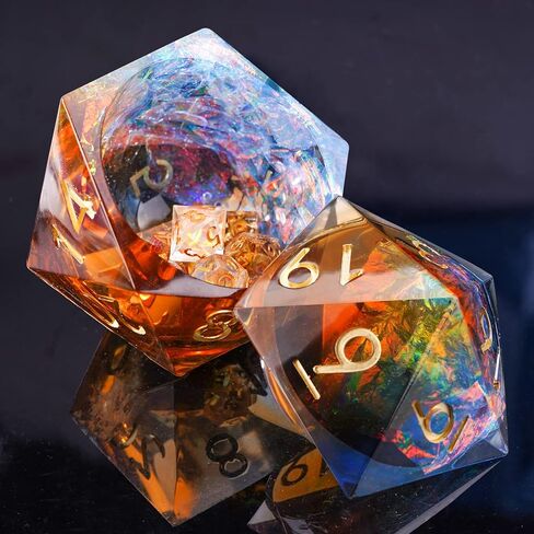 دعنا راتنج D20 النرد قوالب الراتنج سيليكون، D20 قوالب السيليكون النرد لراتنجات الايبوكسي وراتنج الصب، قوالب الراتنج الكبيرة لحامل النرد الراتنج، صنع النرد الأساسية السائلة، أفضل هدية لمحبي النرد in Kuwait