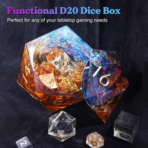 دعنا راتنج D20 النرد قوالب الراتنج سيليكون، D20 قوالب السيليكون النرد لراتنجات الايبوكسي وراتنج الصب، قوالب الراتنج الكبيرة لحامل النرد الراتنج، صنع النرد الأساسية السائلة، أفضل هدية لمحبي النرد in Kuwait
