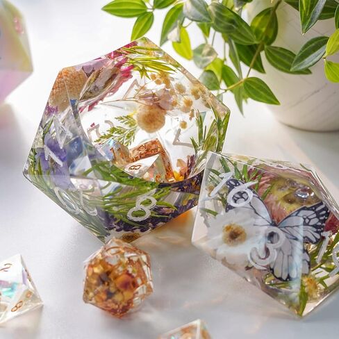 دعنا راتنج D20 النرد قوالب الراتنج سيليكون، D20 قوالب السيليكون النرد لراتنجات الايبوكسي وراتنج الصب، قوالب الراتنج الكبيرة لحامل النرد الراتنج، صنع النرد الأساسية السائلة، أفضل هدية لمحبي النرد in Kuwait