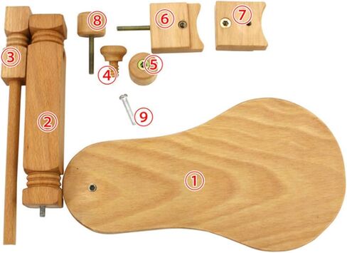 حامل إطار مطرز دوار، إطار تطريز خشبي قابل للدوران، لمعظم أحجام الأعمال الفنية والخياطة اليدوية وزينة الأطواق لعيد الميلاد (1) in Kuwait