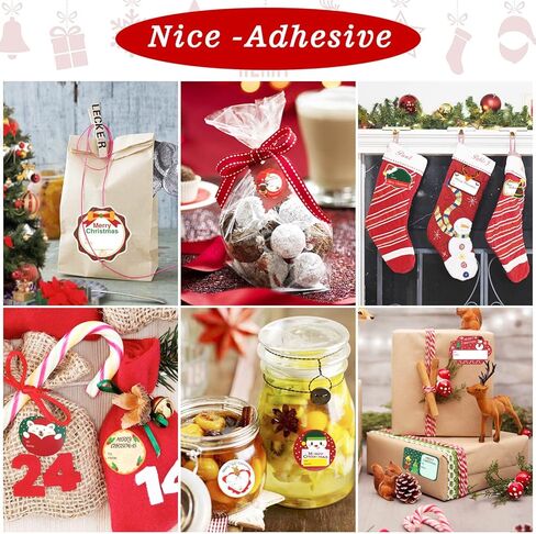 528 قطعة من ملصقات هدايا الكريسماس، ملصقات ذاتية اللصق، ملصقات هدايا الكريسماس، ملصقات اسماء لتغليف هدايا الكريسماس in Kuwait