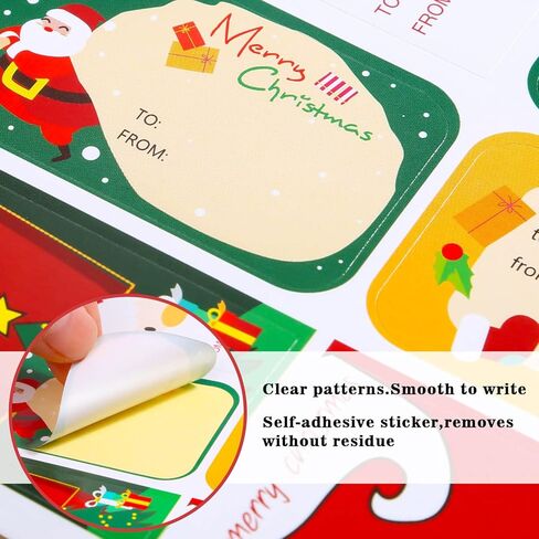 528 قطعة من ملصقات هدايا الكريسماس، ملصقات ذاتية اللصق، ملصقات هدايا الكريسماس، ملصقات اسماء لتغليف هدايا الكريسماس in Kuwait