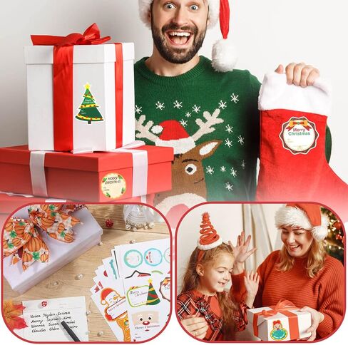 528 قطعة من ملصقات هدايا الكريسماس، ملصقات ذاتية اللصق، ملصقات هدايا الكريسماس، ملصقات اسماء لتغليف هدايا الكريسماس in Kuwait