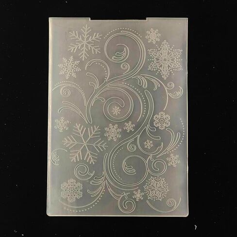 KWELLAM Merry Christmas Snowflakes Background Plastic Embossing Folders for Card Making Scrapbooking and Other Paper Crafts 3110801 in Saudi Arabia